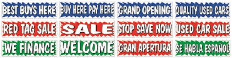 BURST BANNERS - 3' X 10'